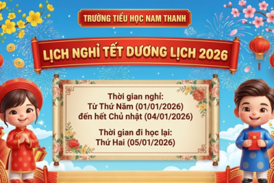 Thông báo lịch nghỉ Tết dương lịch 2026